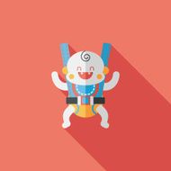 baby flat icon with long shadow N29