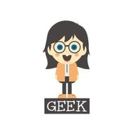 geek girl cartoon N3