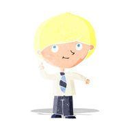 cartoon boy with idea