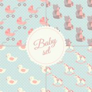Baby set Collection of children vector backgrounds