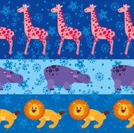 Pattern african animals Vector
