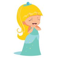 Cute little blong princess character