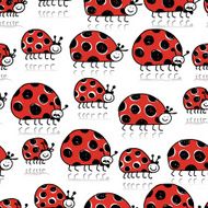 Ladybird family seamless pattern for your design N2