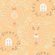 Seamless Christmas pattern with a reindeer