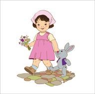 Girl with toy
