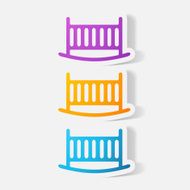 Paper clipped sticker cot N2