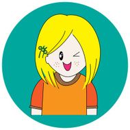 Happy girl vector format