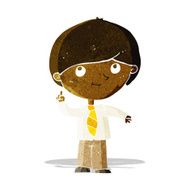 cartoon boy with idea N2
