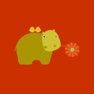 chickens and hippopotamus
