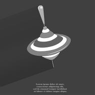 whirligig Flat modern web button with long shadow and space N2