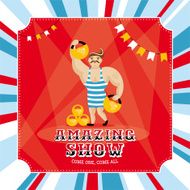 Circus vector card