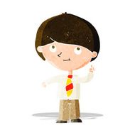 cartoon boy with idea N3