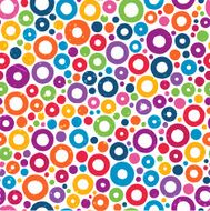 Colorful seamless pattern with hand drawn circles