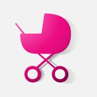 Paper clipped sticker buggy N4