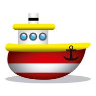 Vector Cartoon boat