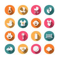 Paper clipped sticker Baby set N2