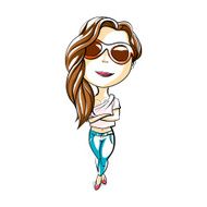 Cartoon Girl N22