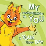 Greeting card with a squirrel