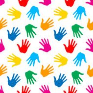 Seamless Pattern Print of Hands N2