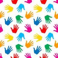 Seamless Pattern Print of Hands N2