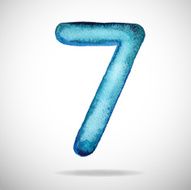 Watercolor number N4