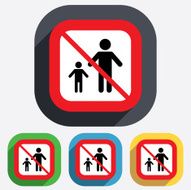 One-parent family with one child sign icon N22