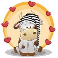 Cow with hearts