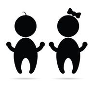 baby sign vector silhouette