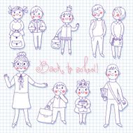 The teacher with the students Back to school N2