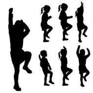 Vector silhouette of girl N52