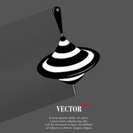 whirligig Flat modern web button with long shadow and space N4