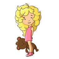 Little Girl With Teddy Bear N3