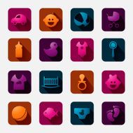Volume icons set baby N3