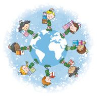 Christmas elves around the world