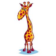 Image of a sad cartoon giraffe