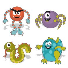 Dibujos de monstruos infantiles