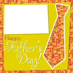 Father's Day cut out tie card in vector format N3 free image download