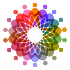 circle of colorful people pictogram