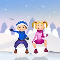 children on snowball N2
