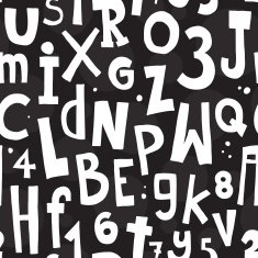 Alphabet black pattern