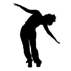 Vector silhouette of a woman N44