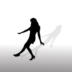 Vector silhouette of a woman N46