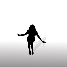 Vector silhouette of a woman N51