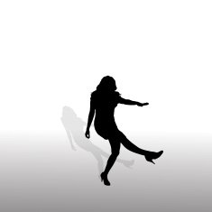 Vector silhouette of a woman N52