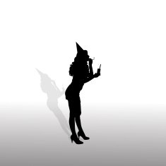 Vector silhouette of a woman N54