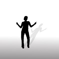 Vector silhouette of a woman N69