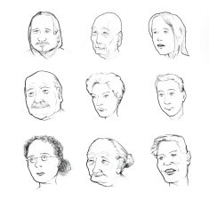 Nine faces