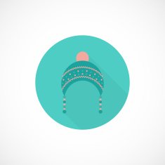 Hat icon in flat style