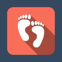 footprint vector icon
