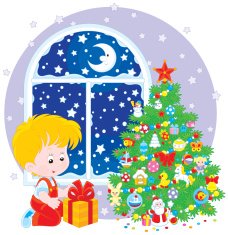 Boy with a Christmas gift N2